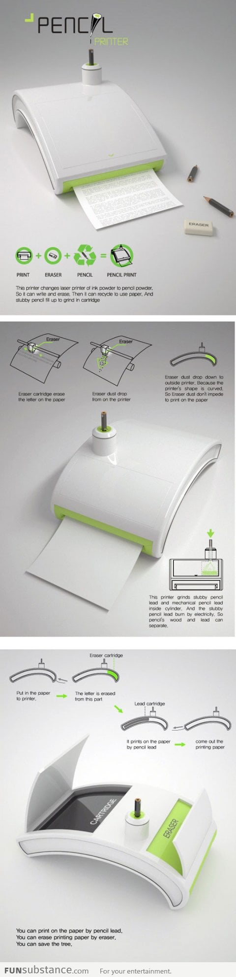 Pencil printer concept