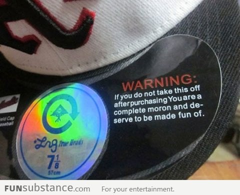 Cap warning