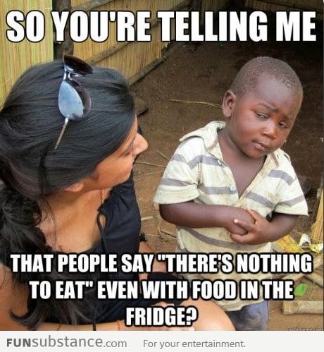 Skeptical third world kid