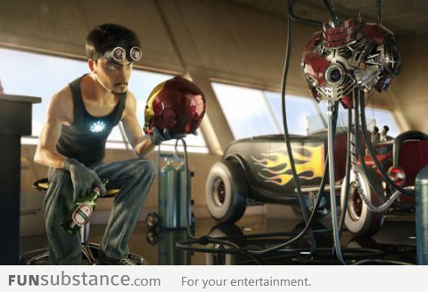 If Iron Man was made by Pixar