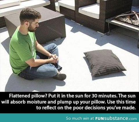 Flatten pillow?