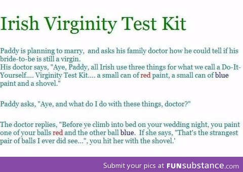 Irish virginity test