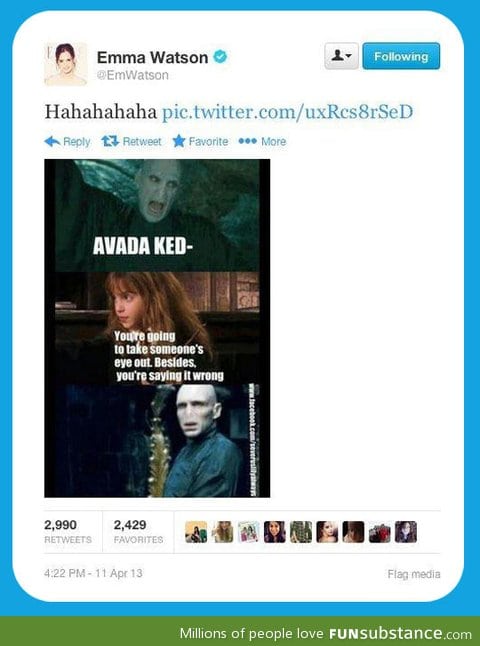 Even better because emma watson tweeted it