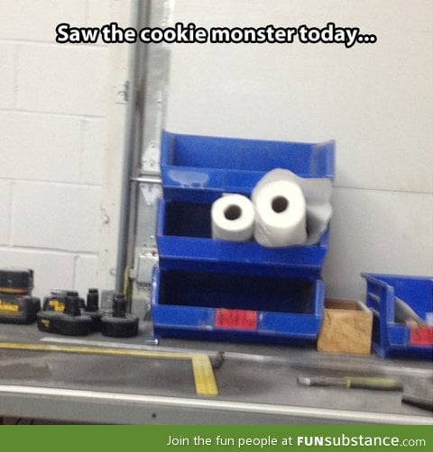 Today I saw the cookie monster