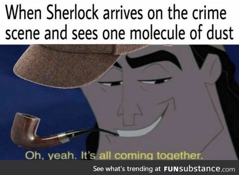 Sherlock Holmes and one molecule of used up people