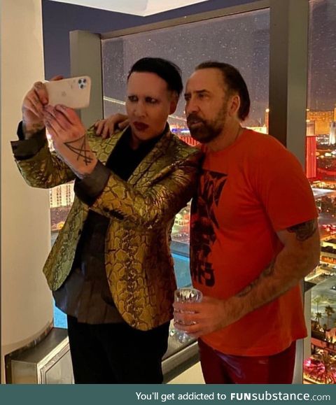 The crossover we've all been waiting for. Proof that Marilyn Manson and Nicholas Cage are