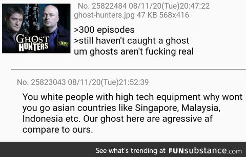 Anon doesn't believe in paranormal