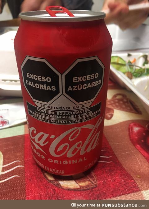 Excessive sugar and calorie warning labels used in Mexico