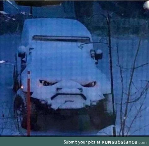 This jeep that didn't like the recent snowfall