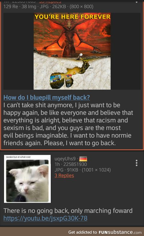 Anon wants bluepill
