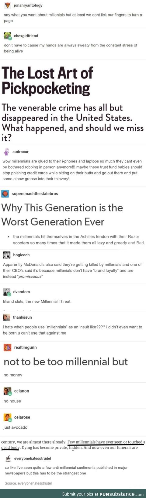 millennials do the darndest things
