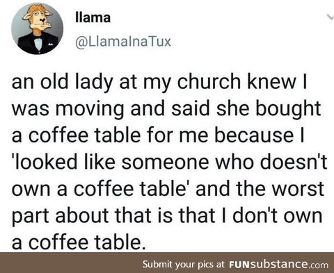 "the coffee table"