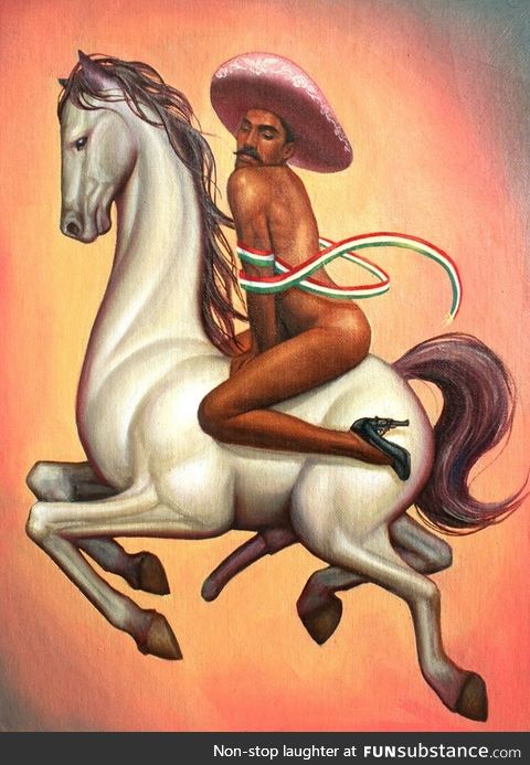 This controversial painting of Emiliano Zapata that questions hegemonic masculinity,