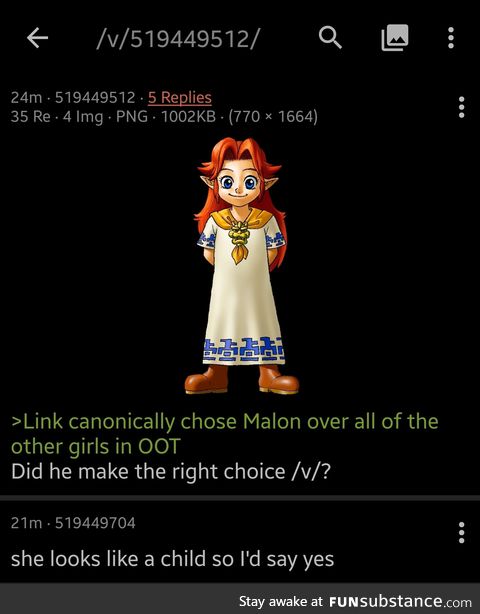 Anon supports Links choice