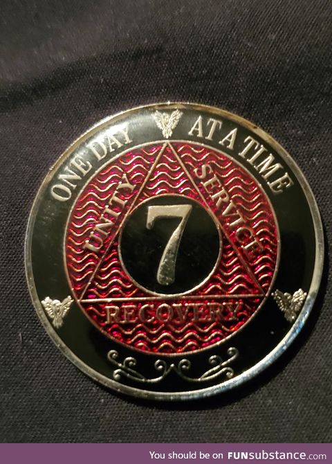 7 years sober. Treated myself to a chip! ????