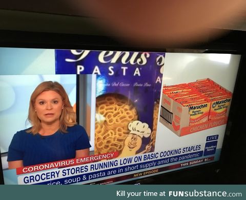 CNN reporting on a new type of pasta