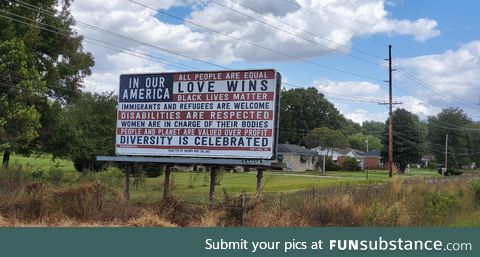 An encouraging billboard in southern Indiana