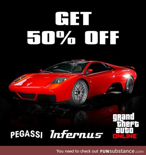 The Pegassi Infernus Classic: Get 50% off this Sports Classic in GTA Online