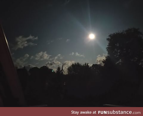 This photo of full moon that I took last night looks like a dark day