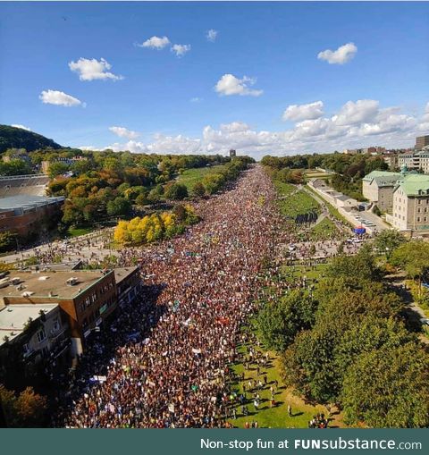 Climate change march in Montréal, Canada