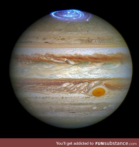 The aurora of Jupiter. Captured by Hubble