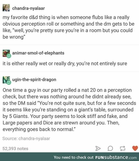 DnD is a little too perceptive