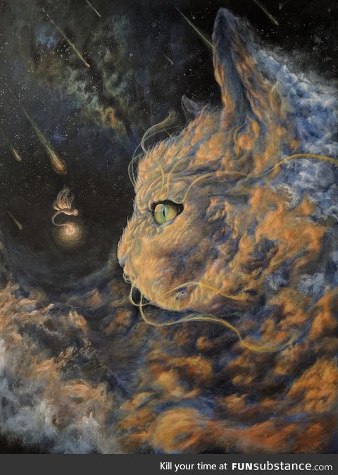 "Star Gazer", Acrylic painting by me