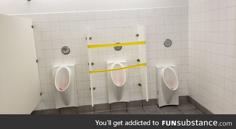 Completely unnecessary IKEA. Men have been social distancing in bathrooms since the