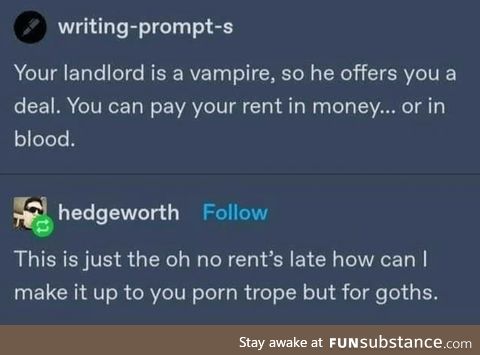 Oh no rent is late, I might be pregnant