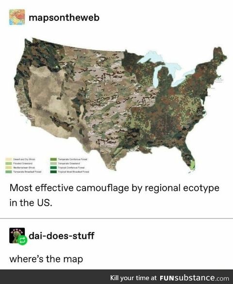 American Camouflage By Region