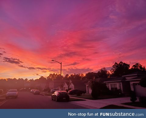 The sunset in Florida, storms always make it colorful