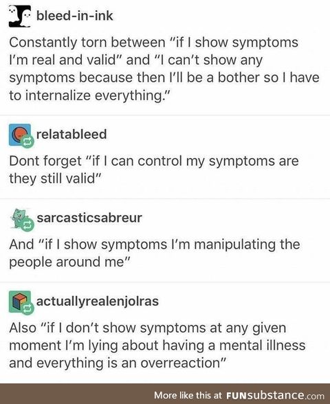 To show or not to show symptoms; That is the question