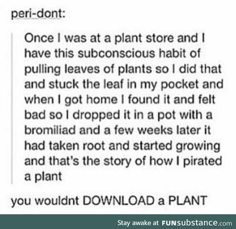 I absolutely WOULD download a plant