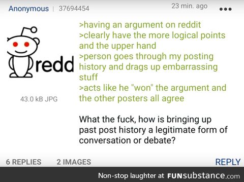 Anon has a  argument