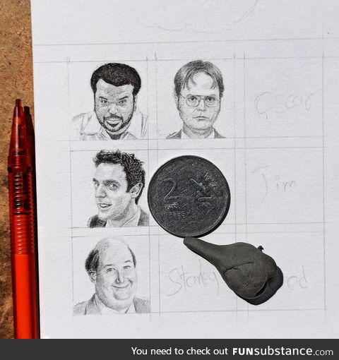 I'm drawing an inch art of the office guys