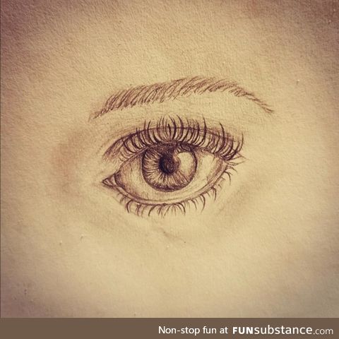 Really proud of the eye that I drew.. I am self taught and draw in my spare time!