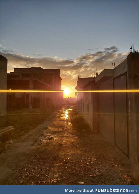 Sunset near my house in Tunis