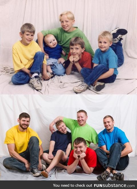 My Four Brothers and I in 1997 vs. 2017