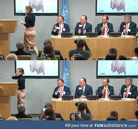 Every guy checking out Emma Watson‘s butt at a UN meeting