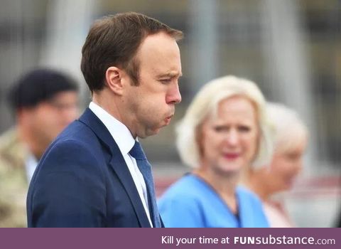 Health secretary Matt Hancock coughs while opening a hospital 7 days after testing covid