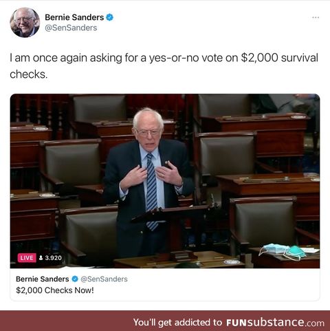 Bernie is may may