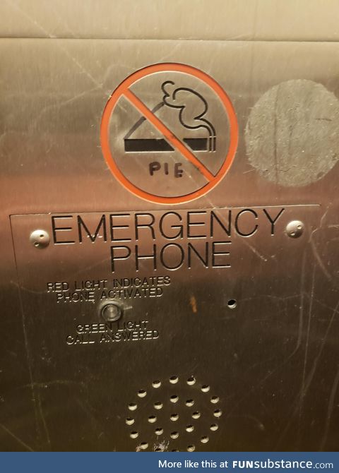 No pie allowed