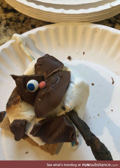 We made s’mores with leftover Easter candy