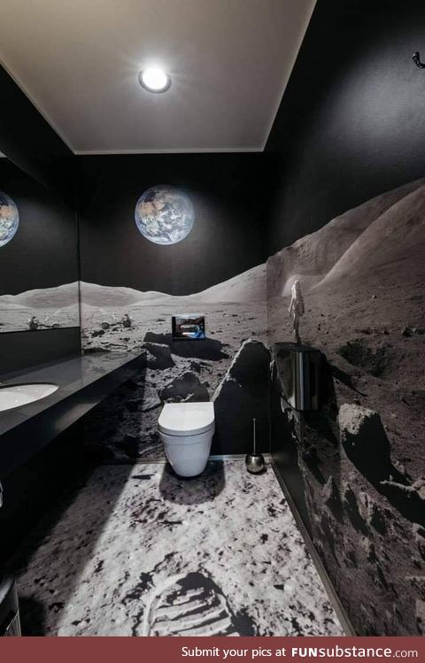 A washroom in the moon