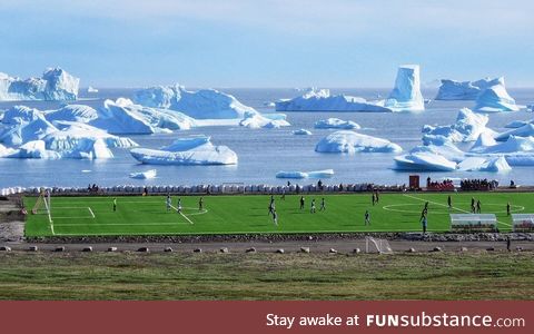 Football in Greenland is neature