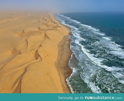 Nambia, where desert meets water