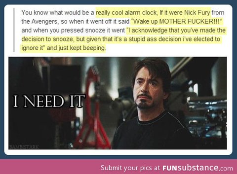 Nick fury alarm clock