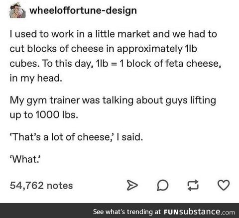 Cheese wheels on the brain