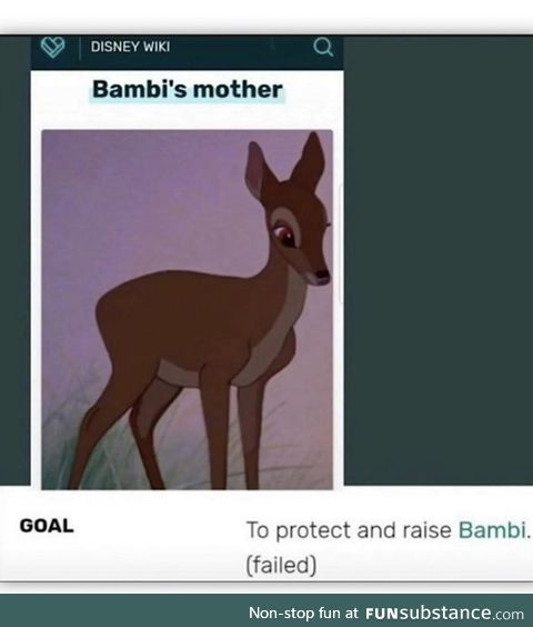 Poor Bambi’s mother