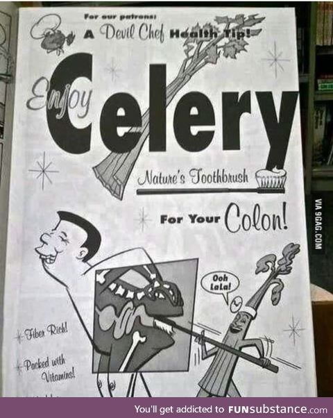 Enjoy Celery, natures toothbrush apparently!